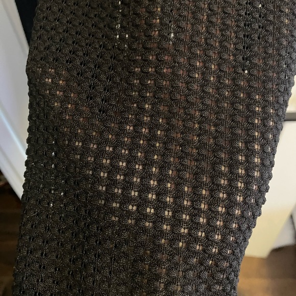 Flared Black mesh leggings casual goth beach goth - Picture 3 of 5